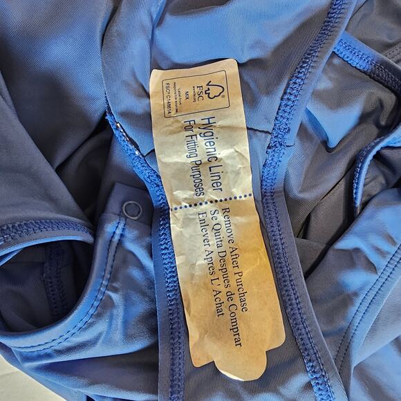 Andie Swim Womans size XS The Malibu One-Piece Swimsuit in Blue Snap Front NEW - Picture 6 of 8